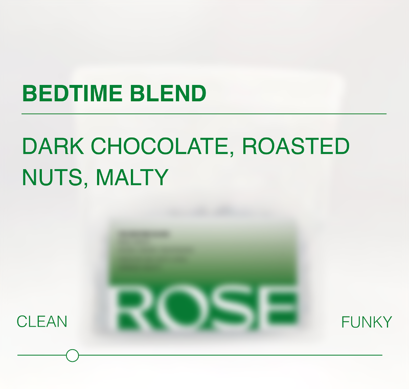 Bedtime Blend tasting notes and clean-to-funky flavour scale