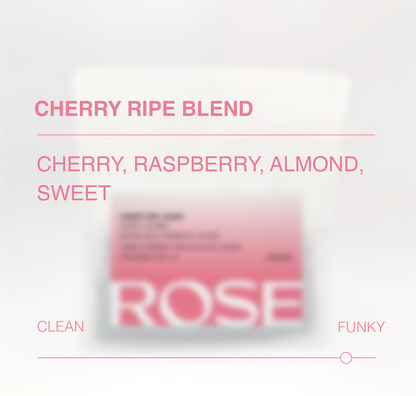 Cherry Ripe Blend tasting notes and clean-to-funky flavour scale