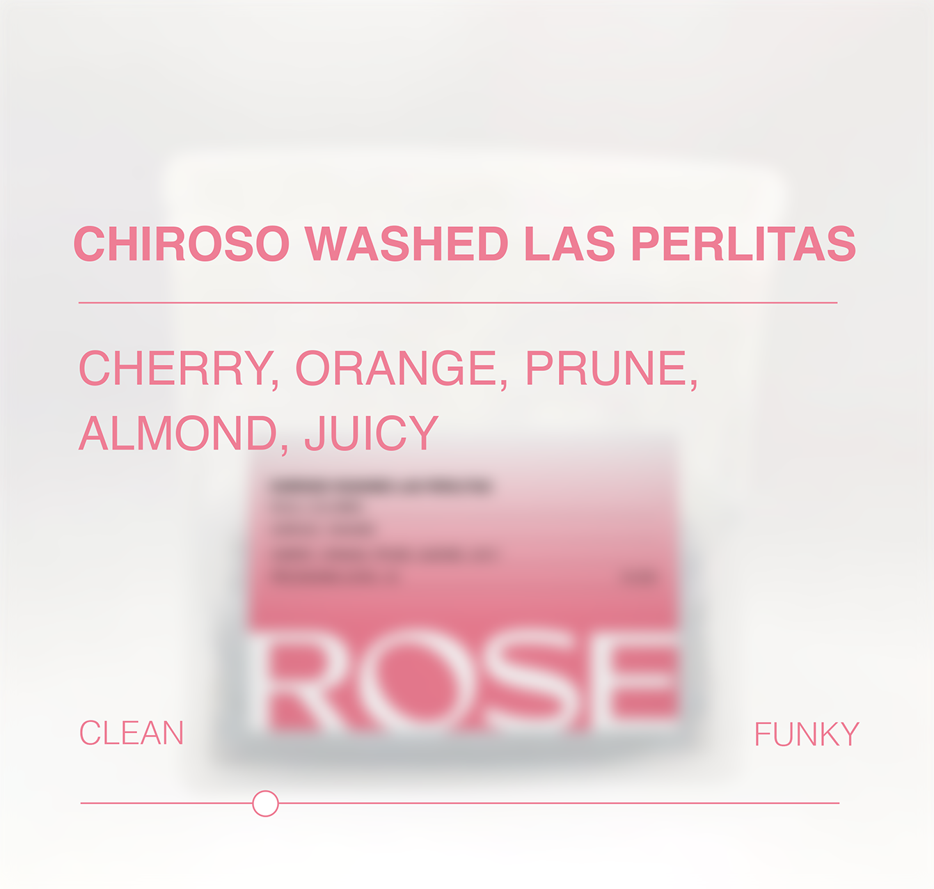 Chiroso Washed Las Perlitas tasting notes and clean-to-funky flavour scale